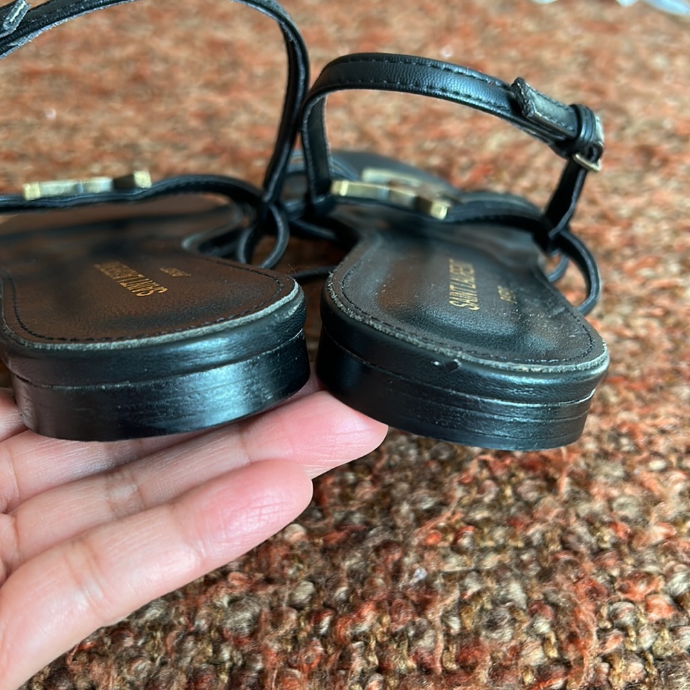 SOLD❤️Authentic Saint Laurent Black Cassandra Sandal - Picture 7 of 11